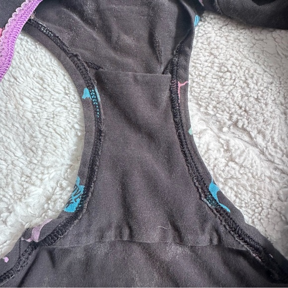 FLAWED | VS PINK | Vintage Black & Rainbow Extra Low Rise Boy Shorts | Size Med - Picture 7 of 9